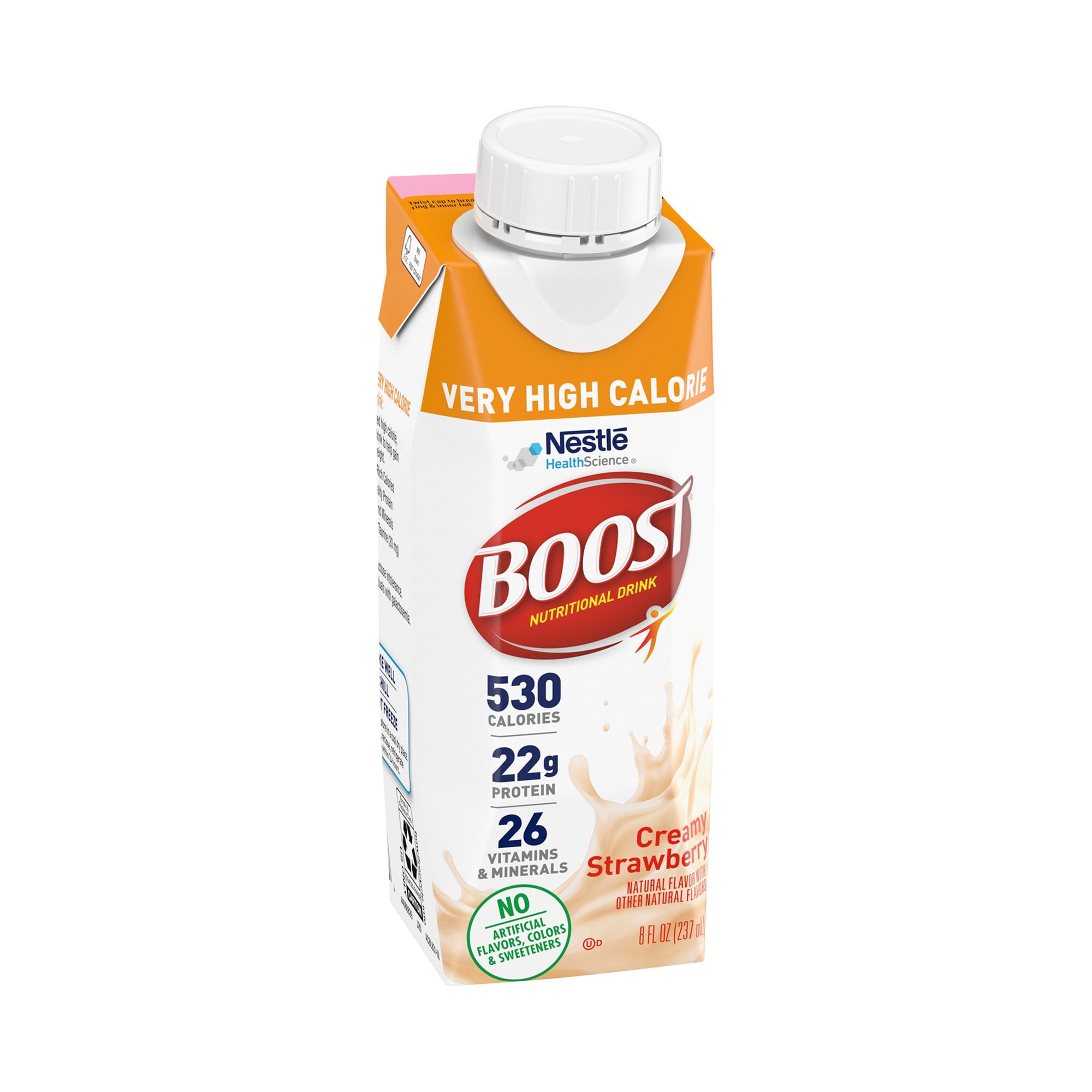 Nestle Boost Very High Calorie Complete Nutritional Drink Strawberry 8 oz Carton 24 Ct
