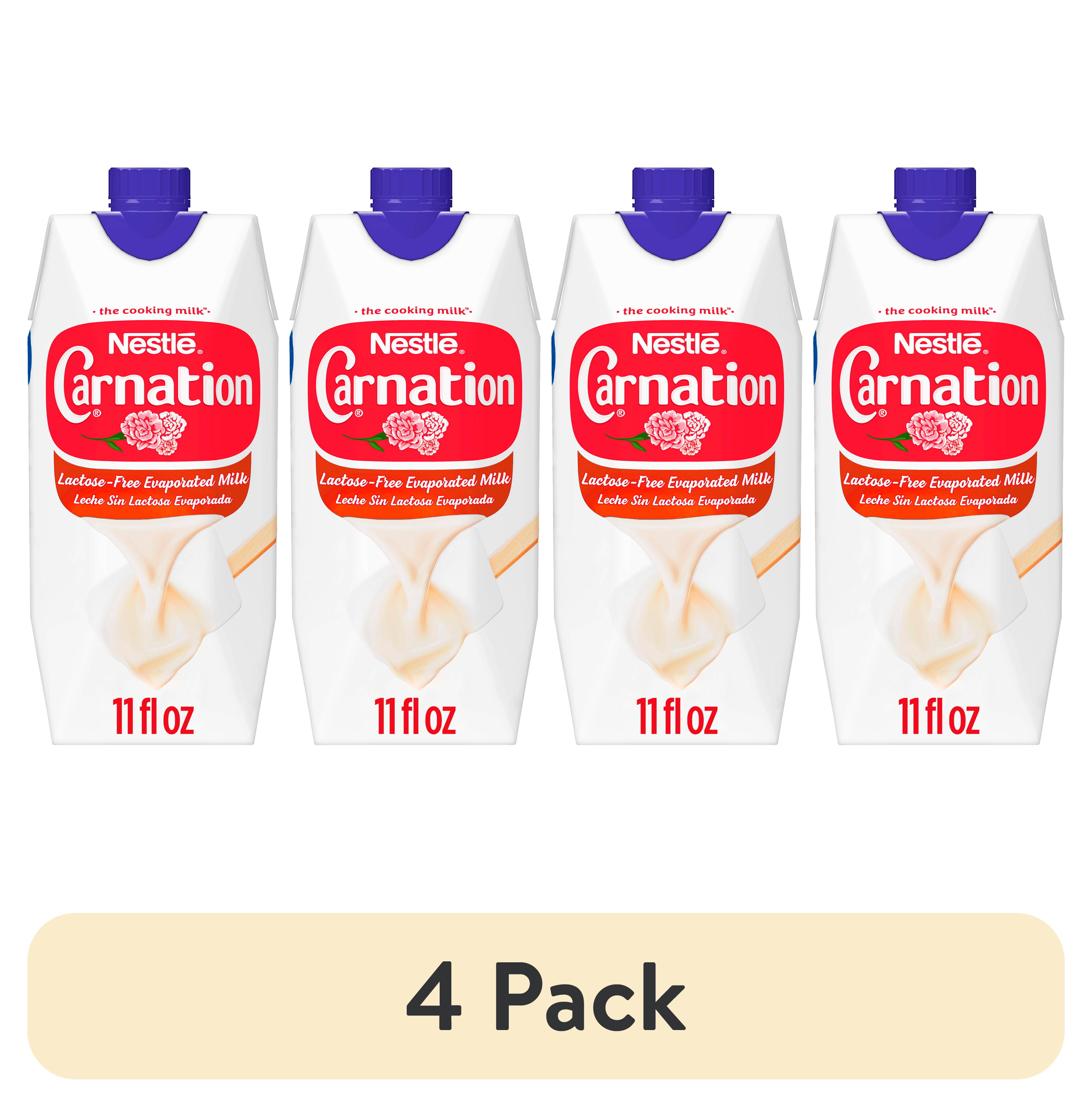 (4 pack) Nestle Carnation Lactose Free Evaporated Milk, Vitamin D Added