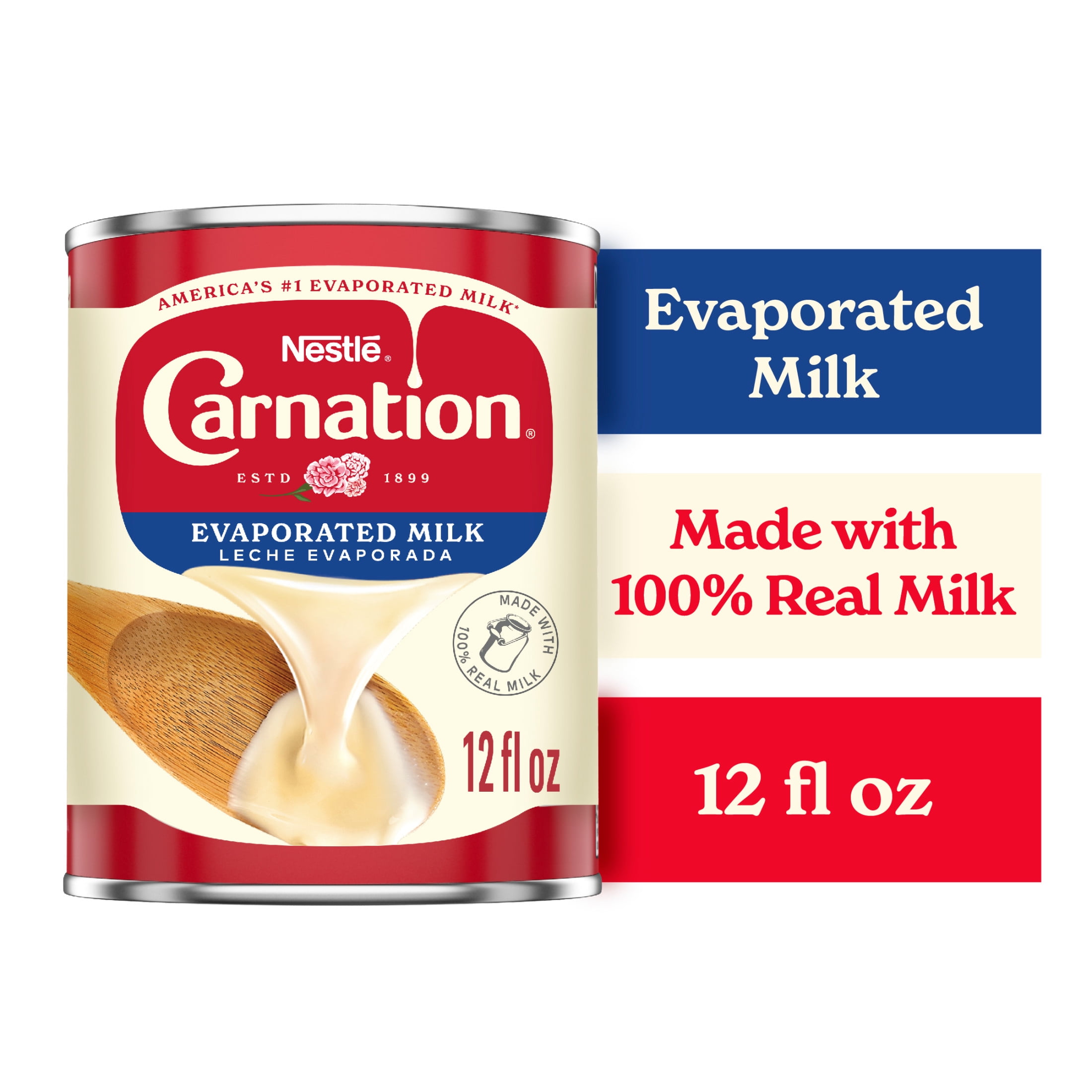 Nestle Carnation Vitamin D Added Evaporated Milk for Holiday Treats and Baking, 12 fl. oz. Can