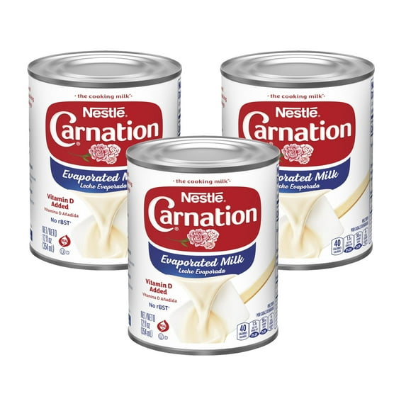 Nestle Carnation Vitamin D Added Evaporated Milk for Holiday Baking, 12 fl. oz (Pack of 3)