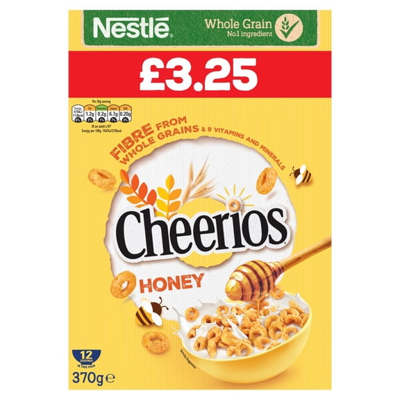 Nestle Cheerios Honey Cereal 370g (pack of 6)