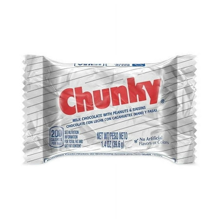 New Nestle Chunky Bar, Individually Wrapped, 1.4 oz, 24/Box, Delivered in 1-4 Business Days,Each