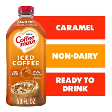 Coffee mate Caramel Flavored Iced Coffee, Non-Dairy Cold Coffee, Ready to Drink 50 fl oz