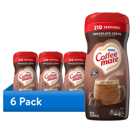 (6 pack) Coffee mate Chocolate Crème Powder Coffee Creamer, 15 oz