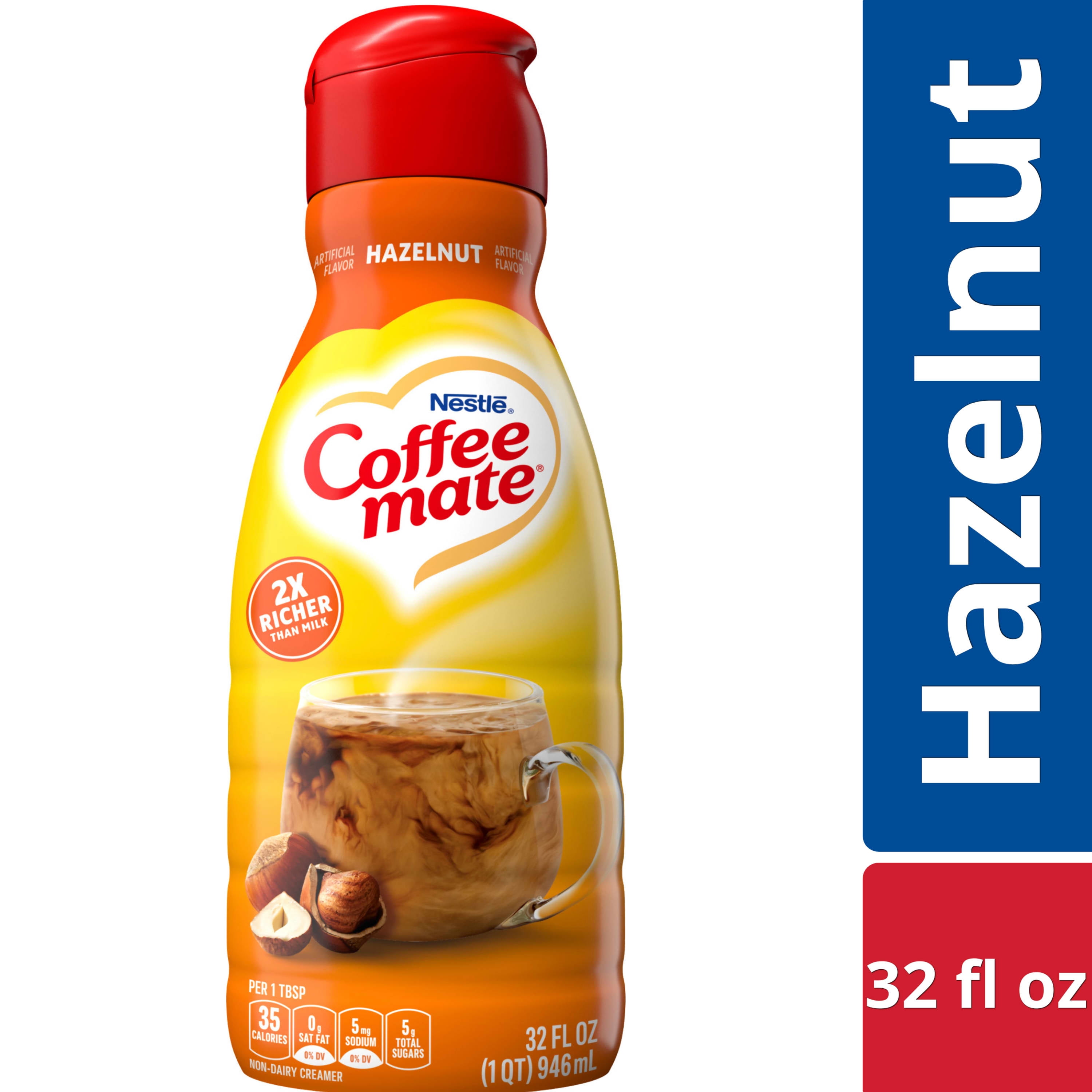 Nestle Coffee Mate Hazelnut Liquid Coffee Creamer, 32 fl oz