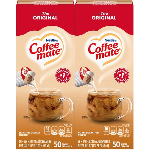 Nestle Coffee-Mate Liquid Creamer Original 2-pack; 50 Count Each