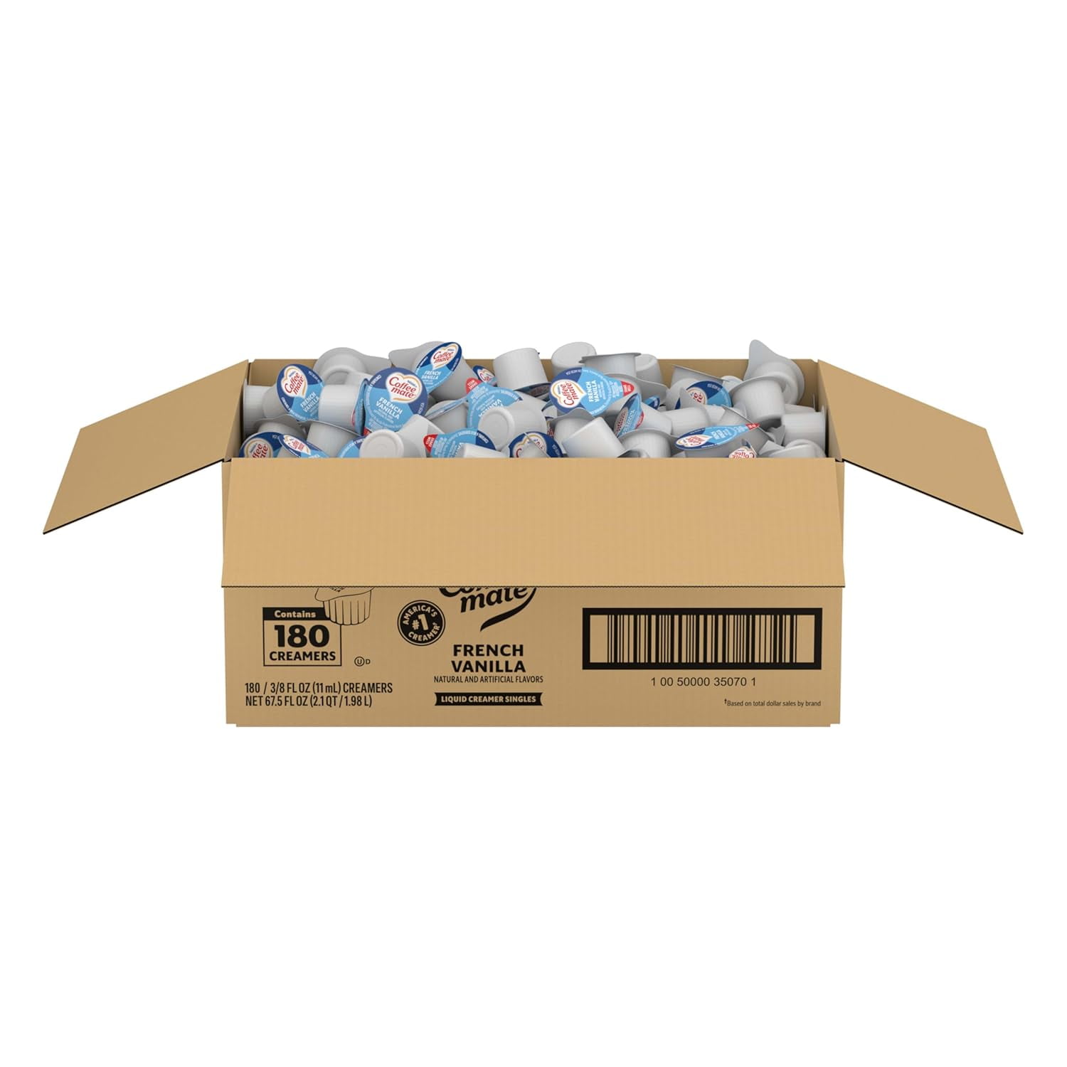 Nestle Coffee mate Liquid Creamer Singles (35070), French Vanilla, 67.5 Fl Oz, (Pack of 180)