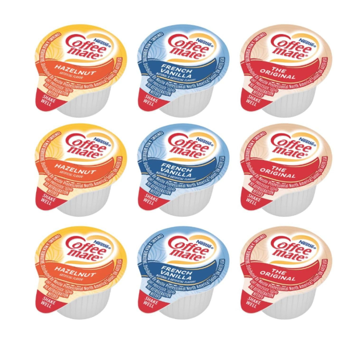 Nestle Coffee Mate Liquid Creamers French Vanilla, Hazelnut, The