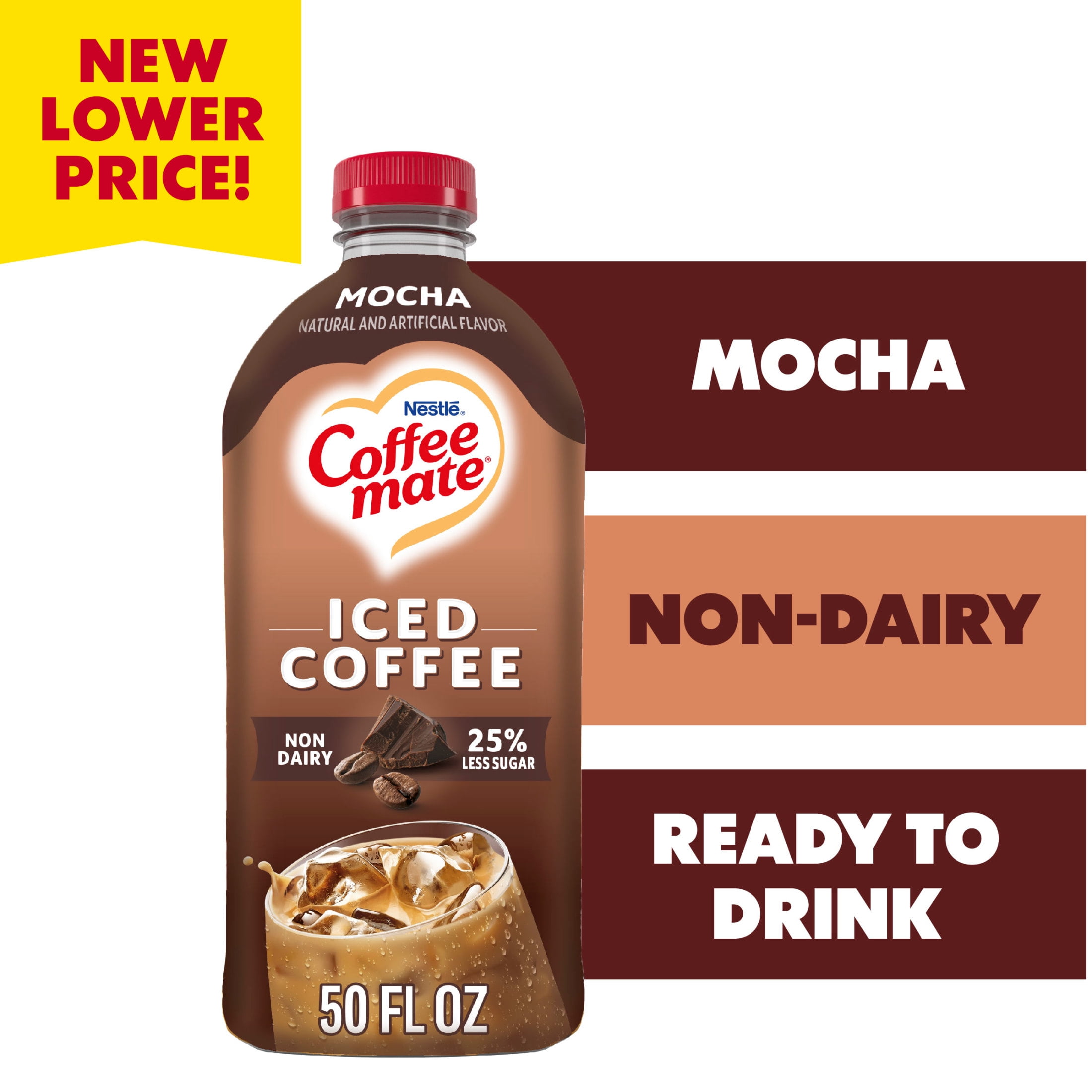 Coffee mate Mocha Flavored Iced Coffee, Non-Dairy Cold Coffee