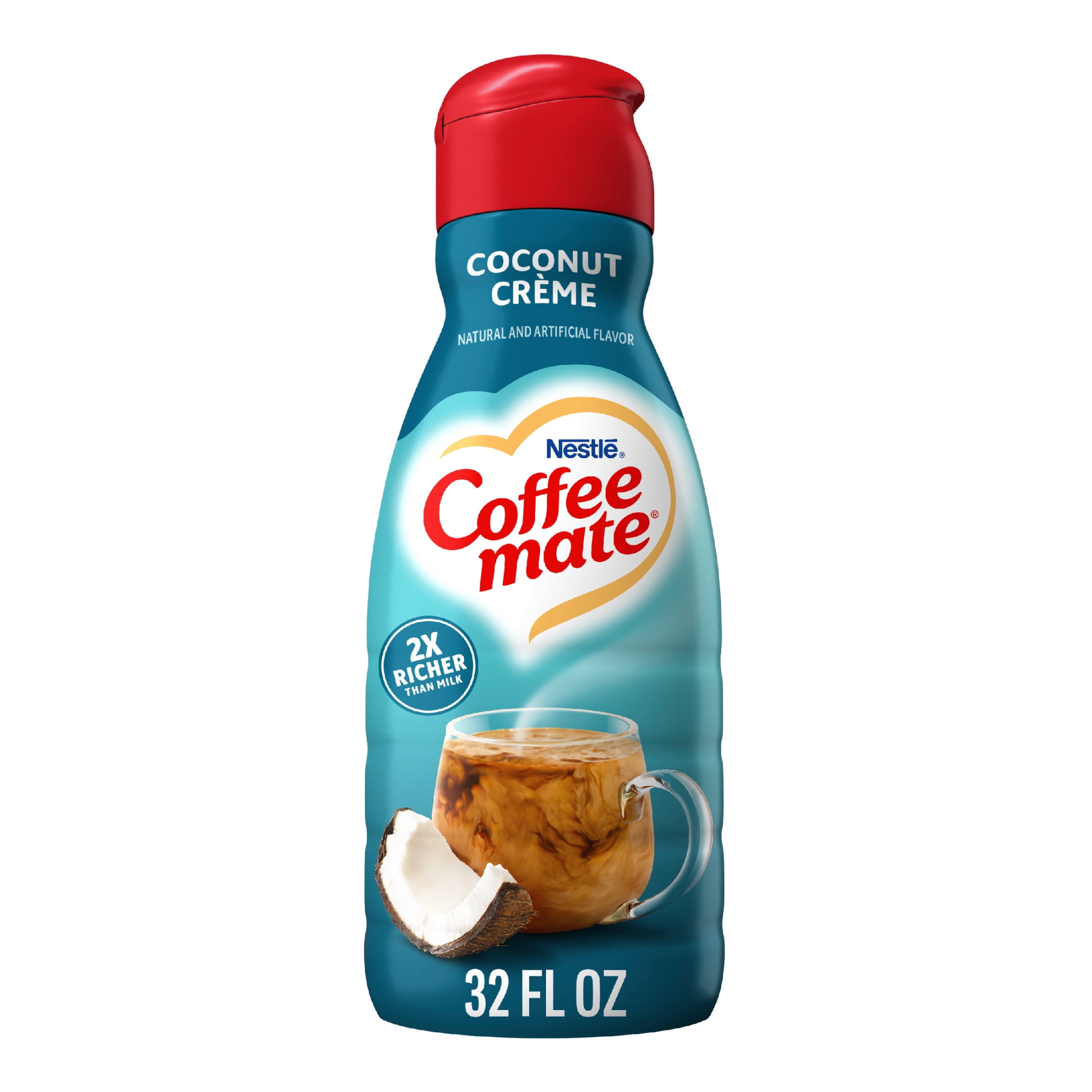 Nestle Coffee Mate Non Dairy Coconut Creme Liquid Coffee Creamer, 32 fl oz Bottle