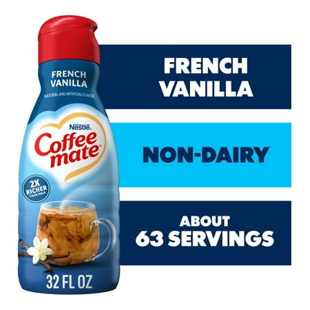 Coffee mate French Vanilla Liquid Non-Dairy Coffee Creamer, 32 fl oz