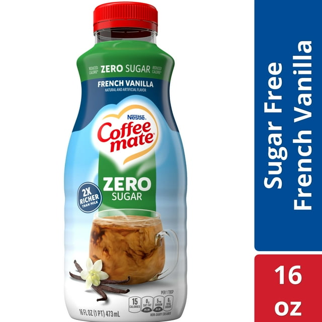 Nestle Coffee Mate, Zero Sugar French Vanilla, 16 fl oz
