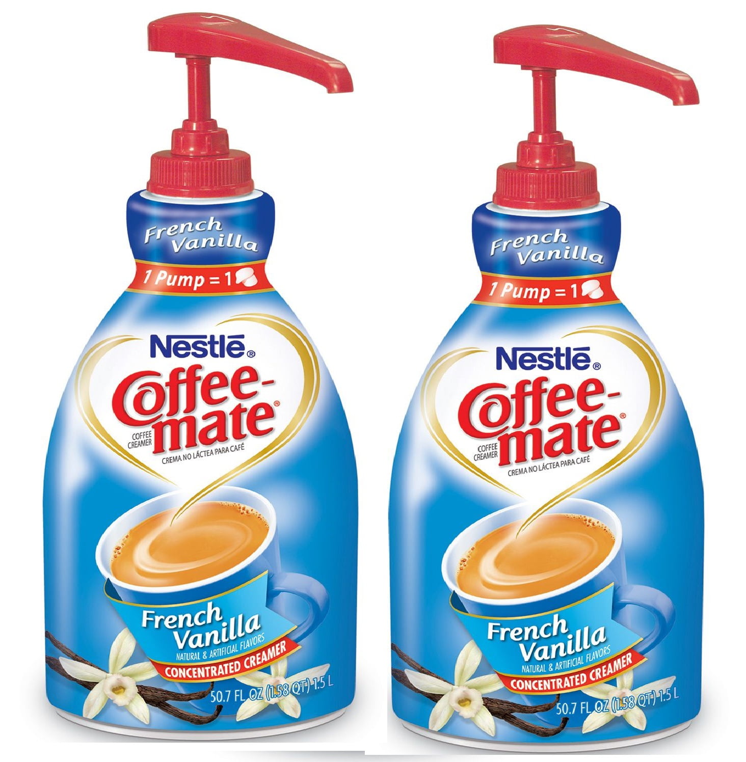 Nestle Coffee mate Liquid Creamer Pump, French Vanilla (50.7 fl. oz.) -  Sam's Club