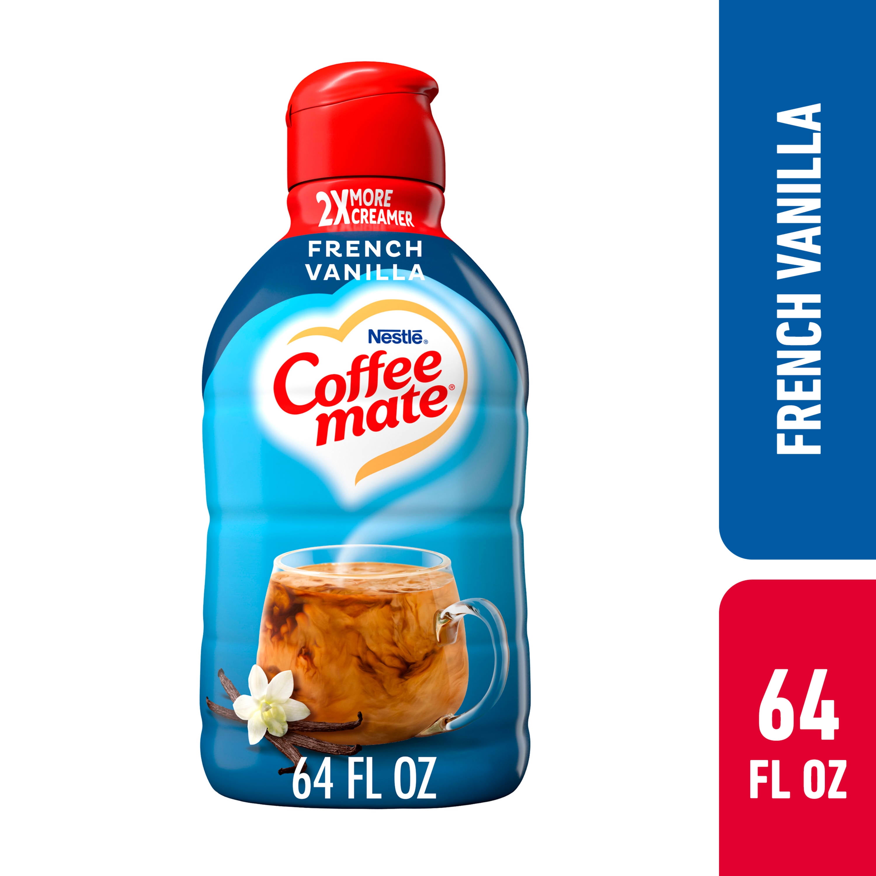 Nestle Coffee mate French Vanilla Liquid Coffee Creamer, 64 fl oz 