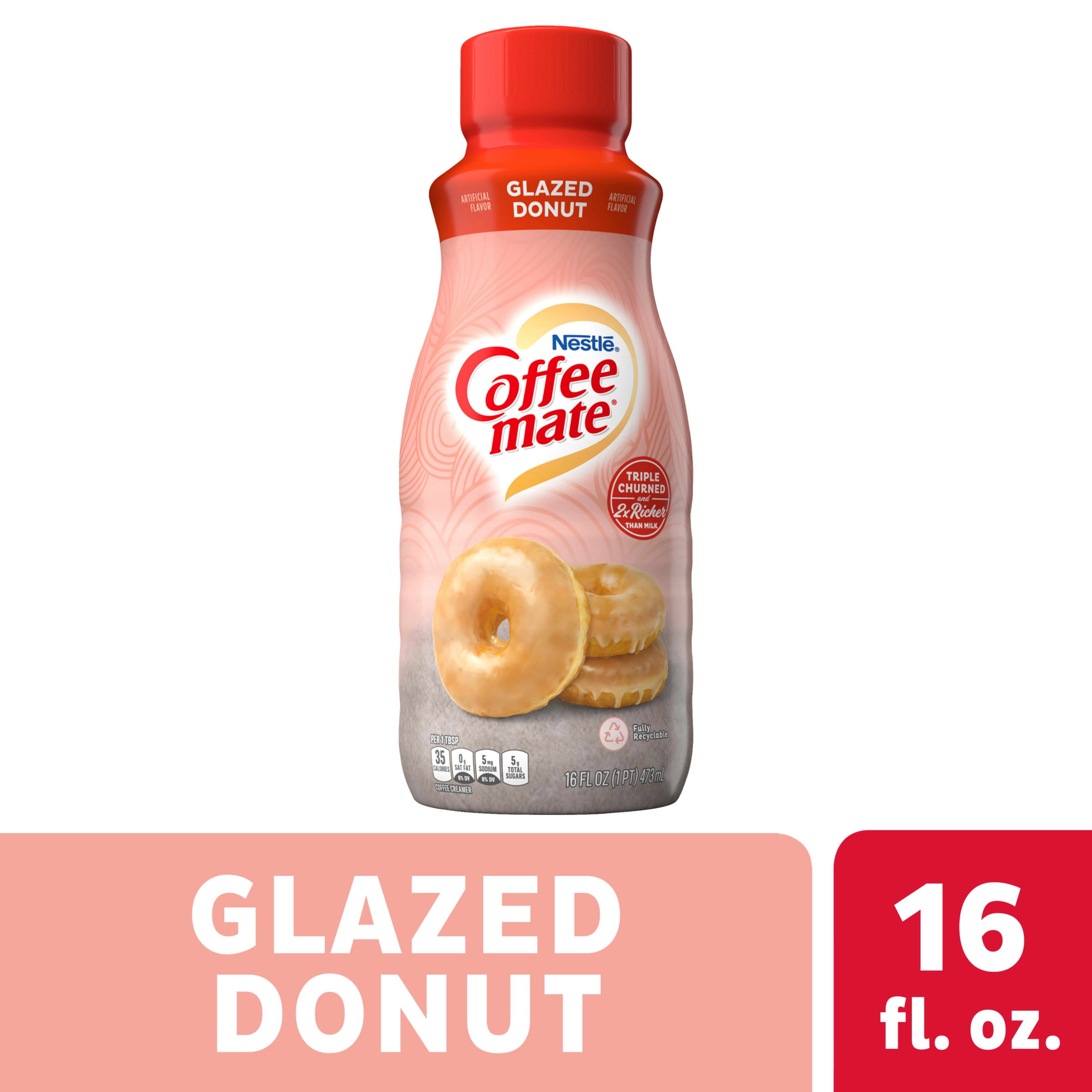 Shop Nestle Coffee mate Glazed Donut Liquid Coffee Creamer, 16 fl oz