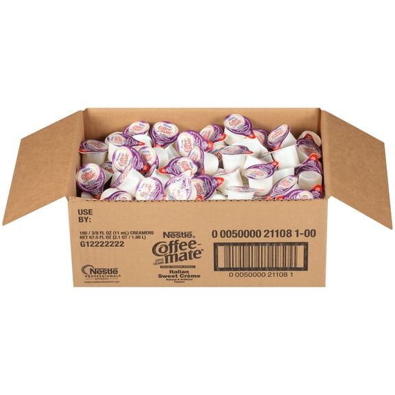 Nestle Coffee-mate Italian Sweet Creme Liquid Coffee Creamer 180-0.38 fl. oz. Tubs