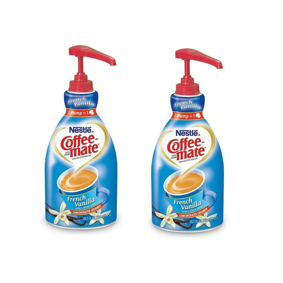 Nestle Coffee mate Liquid Creamer Pump French Vanilla 1.5 L - pack of 2