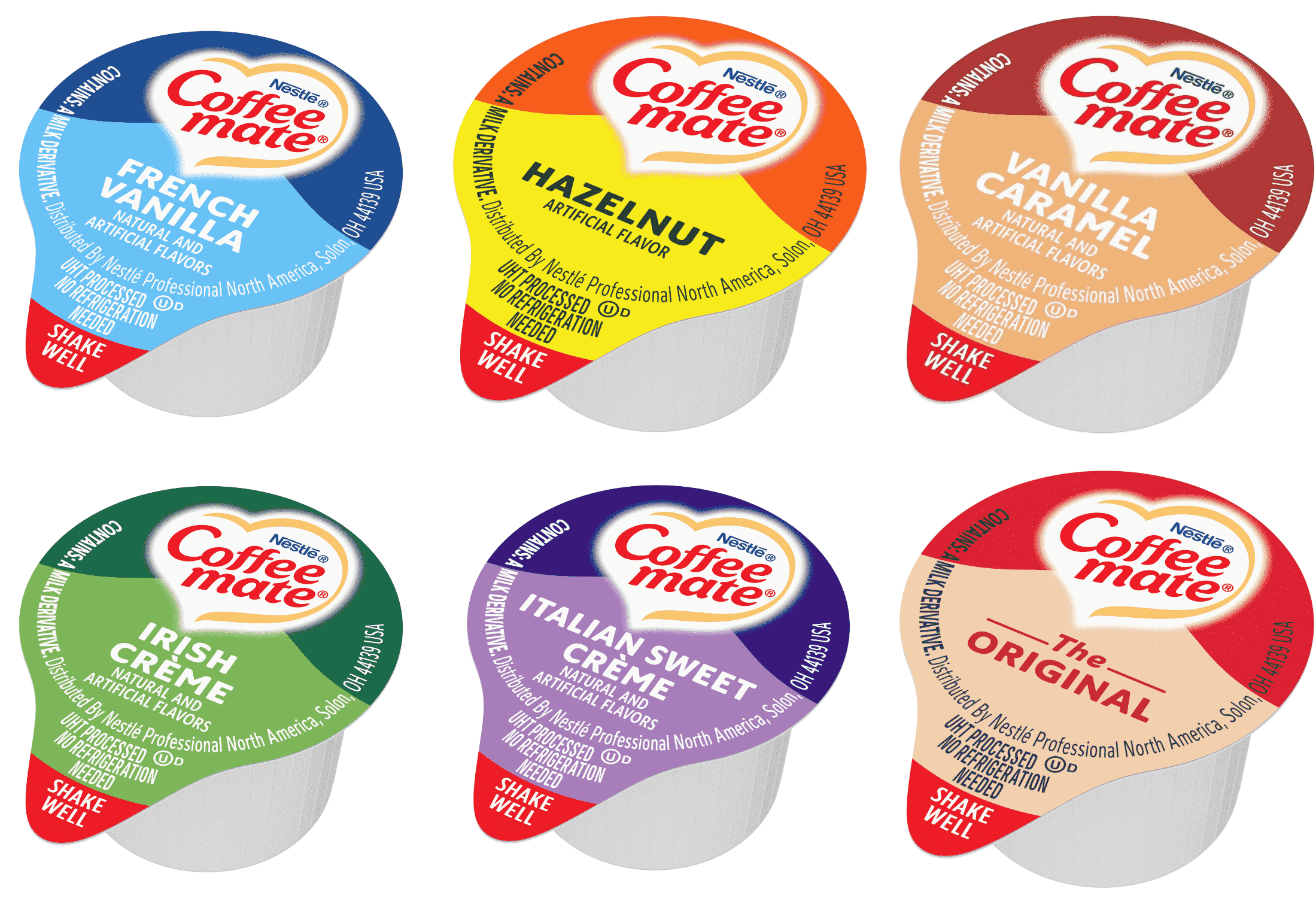Nestle Coffee mate Liquid Creamer Singles Variety Pack 6 Flavors