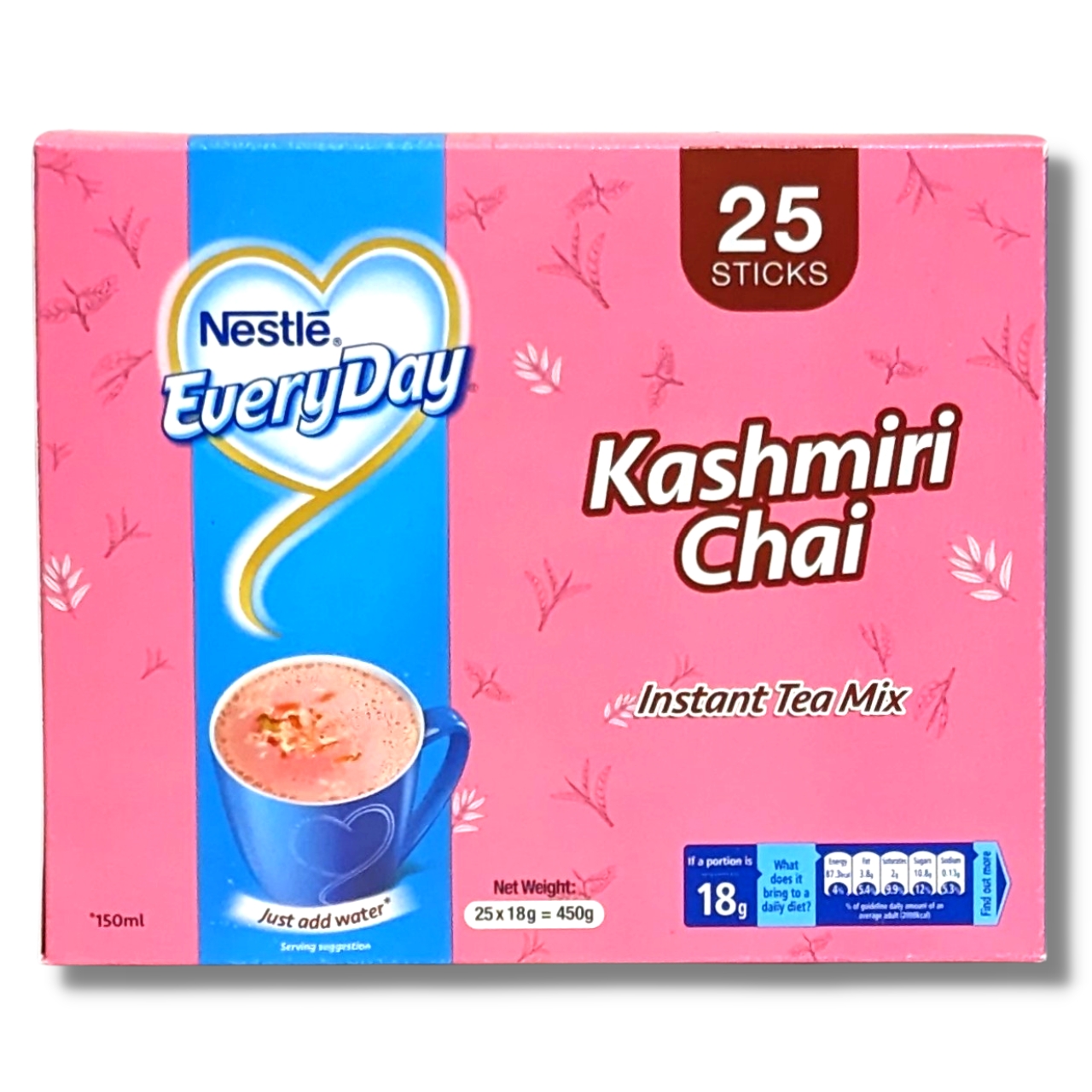 Nestle Everyday Instant Tea Mix Karak Chai Just Add Hot Water, 25