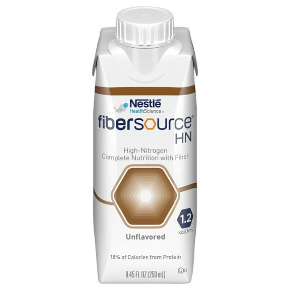 Nestle Fibersource HN Tube Feeding Formula Unflavored 250 mL Carton 24 Ct