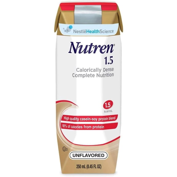 Nestle Healthcare Nutrition Nutren 1.5 Tube Feeding Formula 8.45 oz Carton Ready to Use Unflavored Adult, 24 Count (Pack of 4)