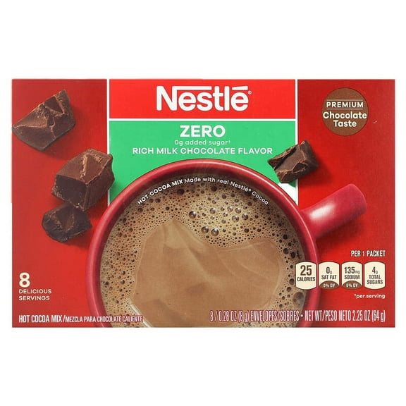 Nestle Hot Cocoa Mix, Hot Chocolate Mix, Rich Milk Chocolate, 8 Envelopes, 0.28 oz