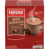 Nestle Hot Cocoa Rich Chocolate Drink Stir In Powder Mix, 0.71 oz, 50 Packets, 50 Servings
