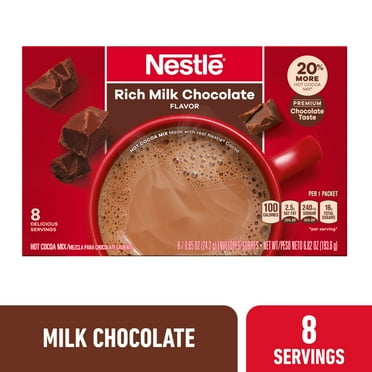 Nestle Insant Hot Cocoa Rich Milk Chocolate Flavored Mix Powder, 6.829 oz, 8 Count Box