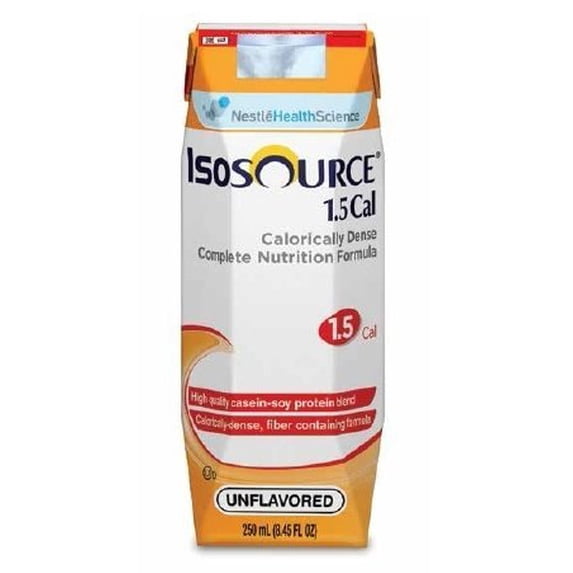 Isosource 1.5 Cal Formula Unflavored (Formerly Vanilla), 250 Ml., 8.45 Oz., Tube Feeding Formula - Case of 24