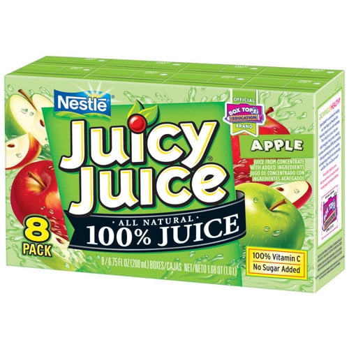 Nestle Juicy Juice Crayola 100% Apple Juice, 6.75 Fl. Oz., 8 Count