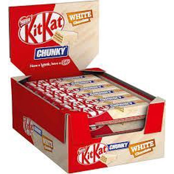 Nestle Kit Kat Chunky; white and dark chocolate coated 12x38-gram wafer bars
