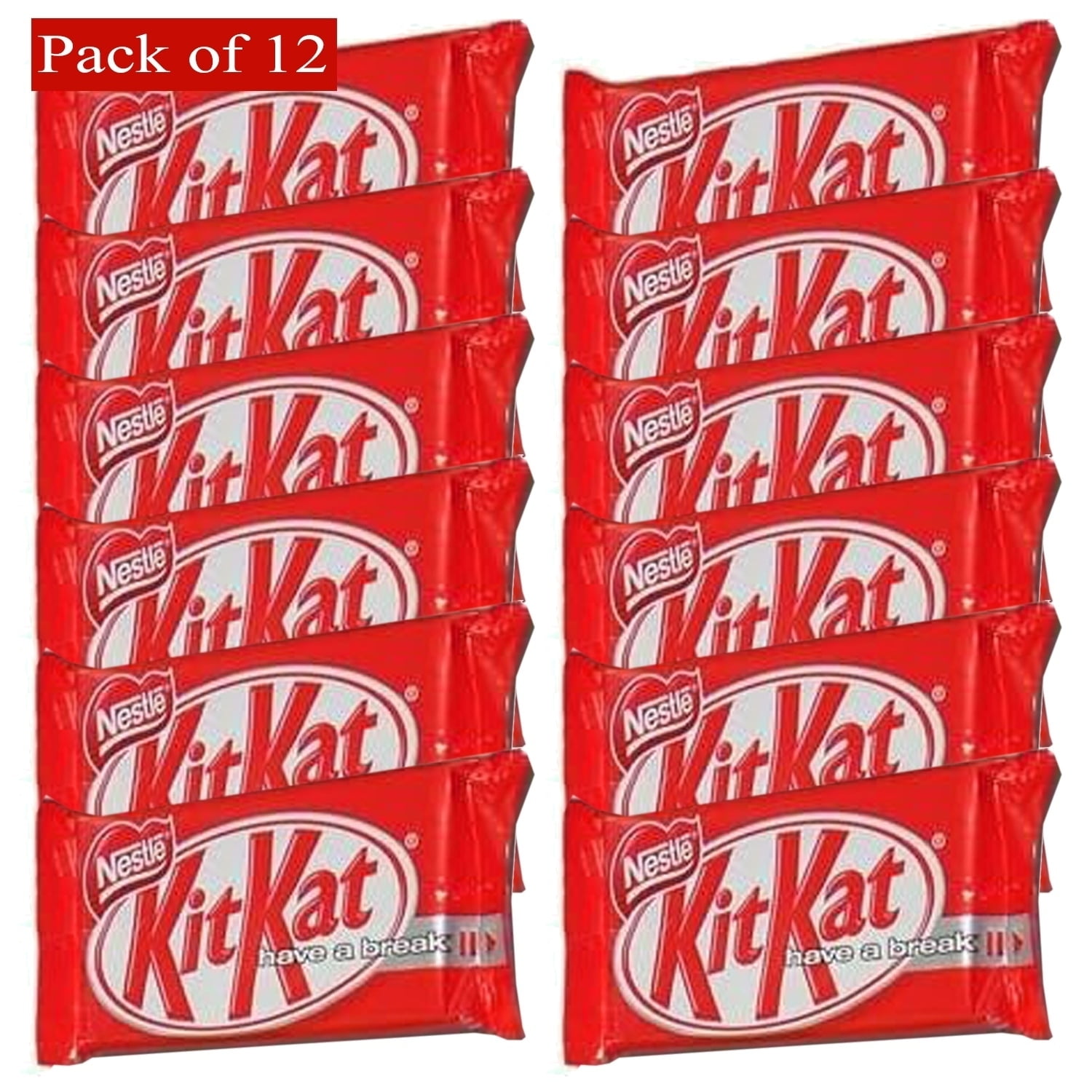 Nestle KitKat Bar 4 Finger 12 Pack Imported Creamy Chocolate Treats