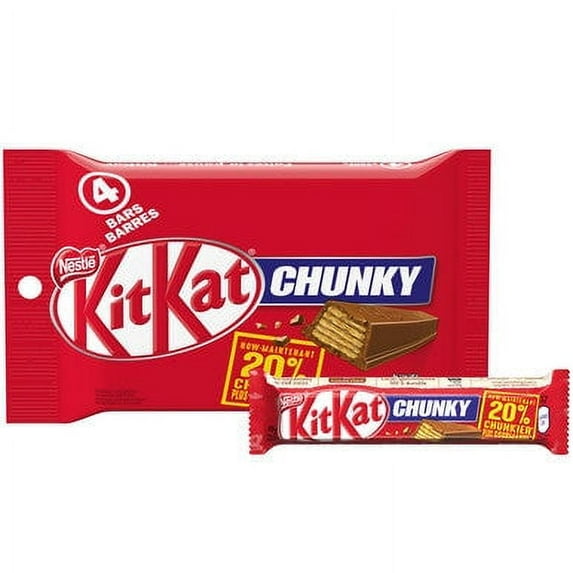 Nestle Kitkat Chunky Chocolate Bars Multipack, 4 X 49g, 196g/6.9 oz., {Imported from Canada}