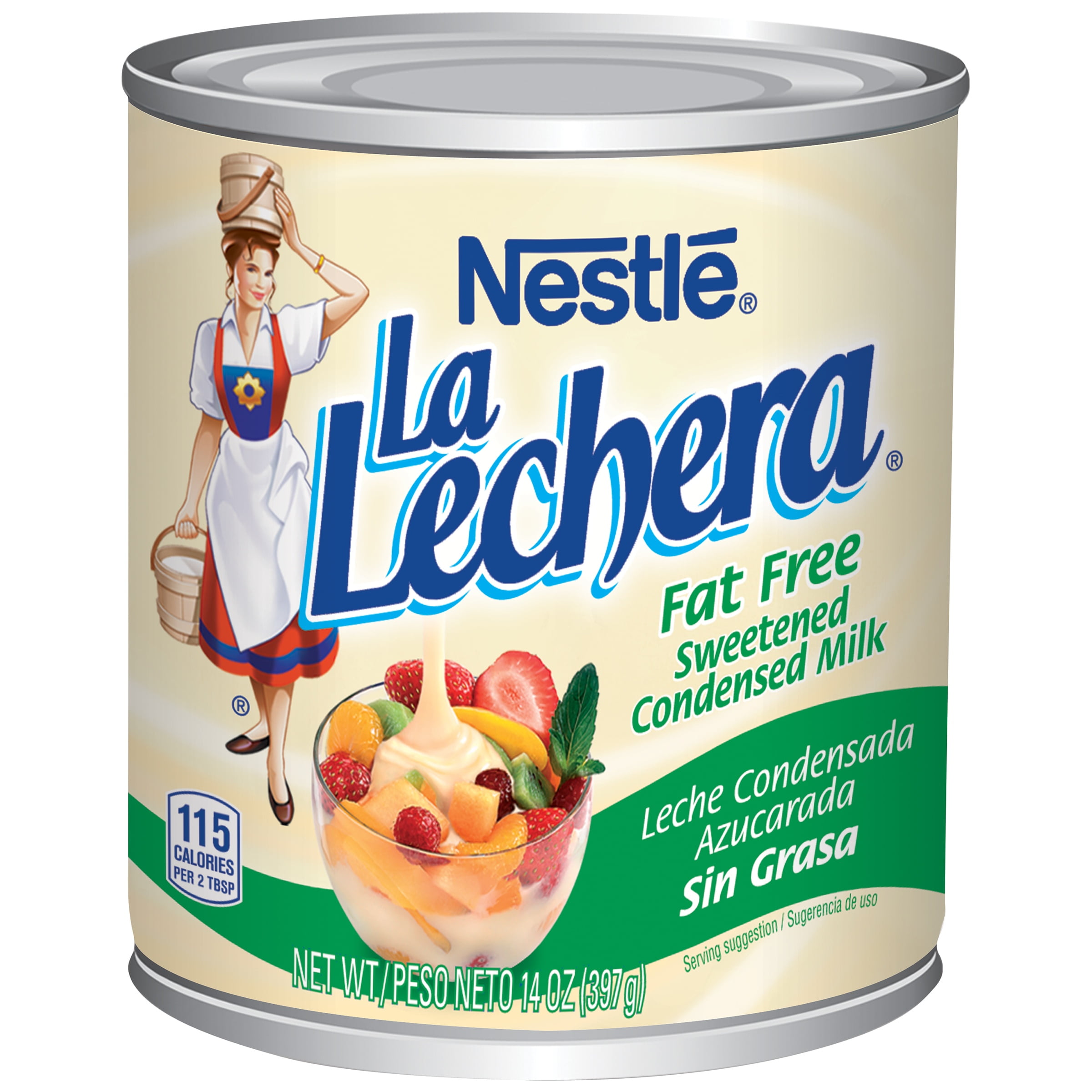 Nestle La Lechera Fat Free Sweetened Condensed Milk for Valentine's Day Baking, 14 oz, Can