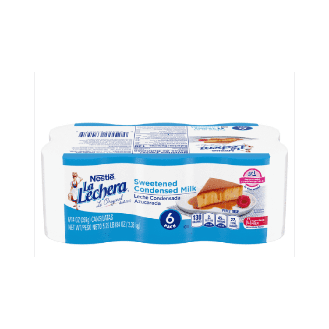 Nestle La Lechera Sweetened Condensed Milk, 14 oz, 6 ct - Sweetened Condensed Milk, La Lechera, Baking Essential, 6 Pack