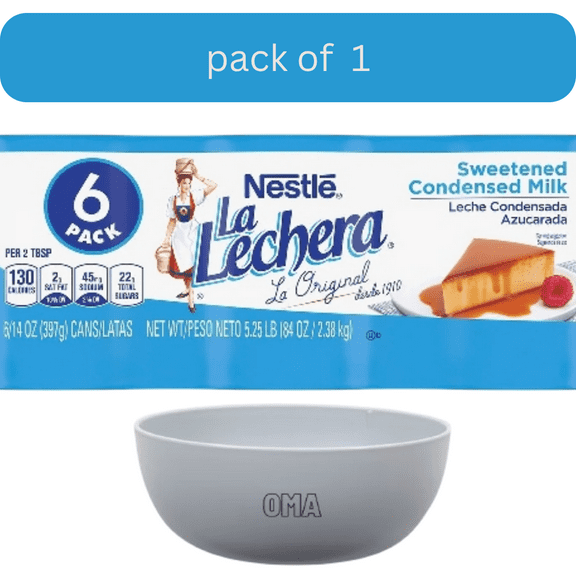 Nestle La Lechera Sweetened Condensed Milk, 14 oz., 6 pk. with bowl by OMA
