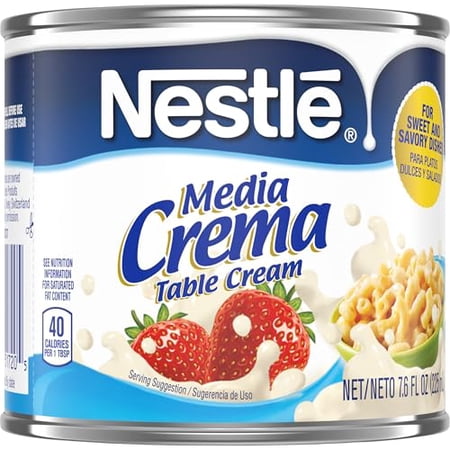 Nestle Media Crema Table Cream 7.6 fl oz Can (Pack of 4)
