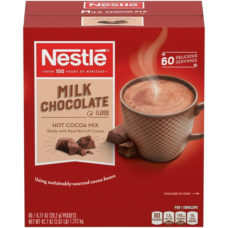 Nestle Milk Chocolate Hot Cocoa 60 single serve packets - Walmart.com