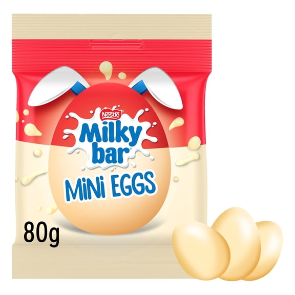Milkybar White Chocolate Mini Eggs 80G, Imported from Britain