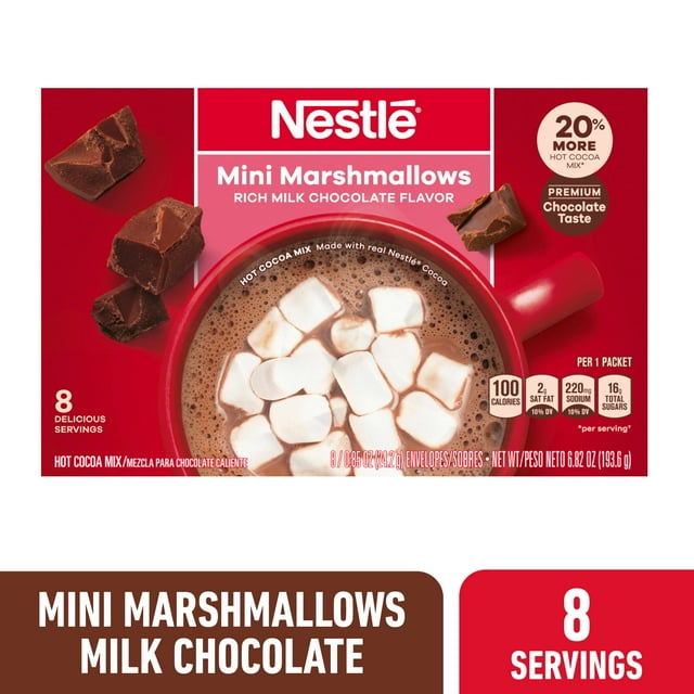 Nestle Mini Marshmallow Hot Cocoa Mix Powder for Hot Chocolate, 6.829