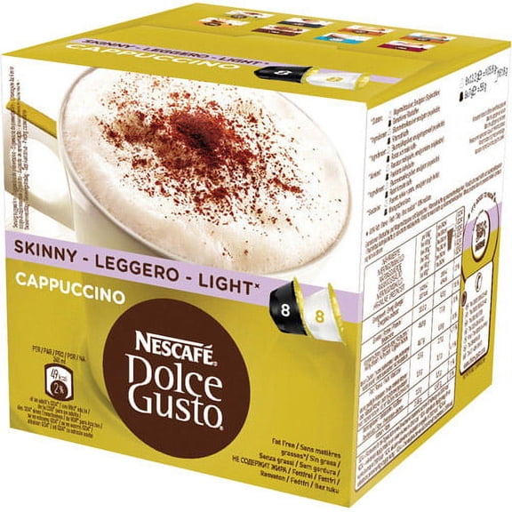 Nescafe Dolce Gusto Cappuccino Skinny Coffee Pods x16 160g, Imported from Britain