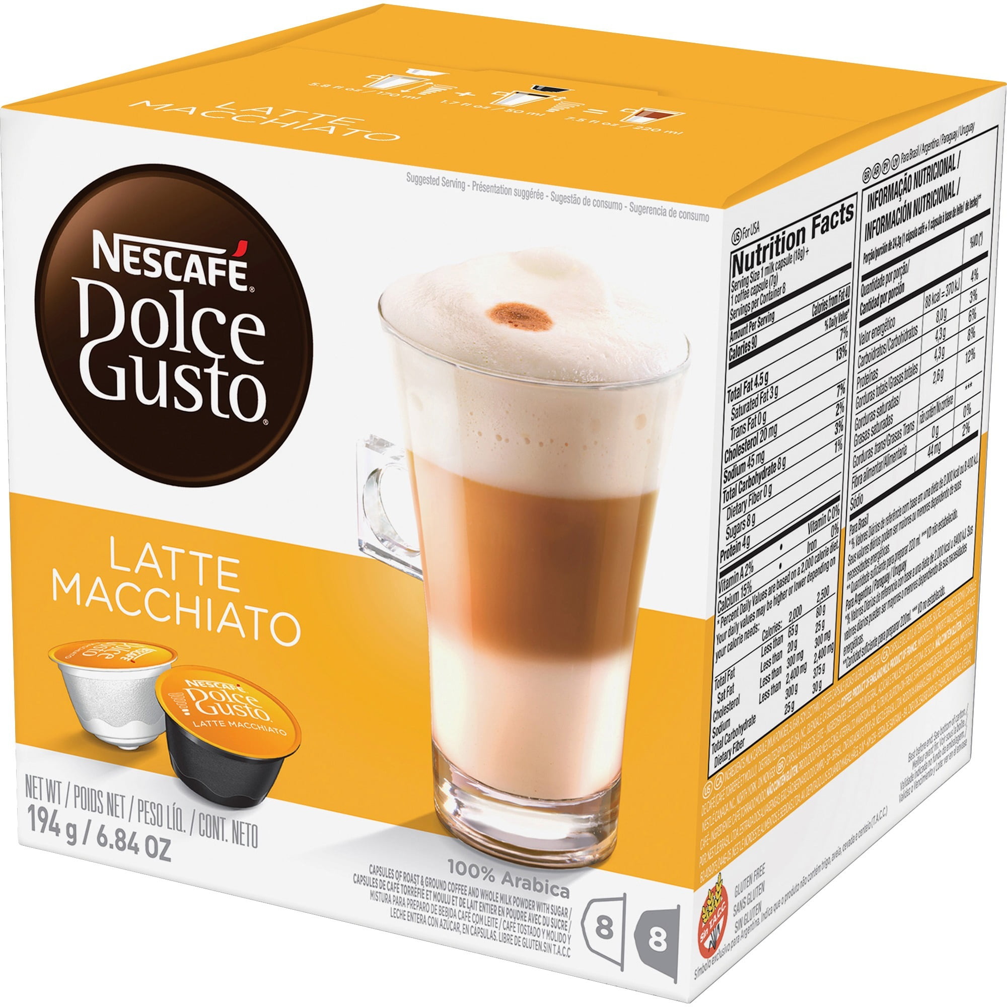Nestle Nescafe dolce gusto latte macchiato 6.86 oz