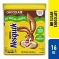thumbnail image 1 of Nestle Nesquik No Sugar Added Chocolate Instant Stir In Powder Mix, 16 oz Canister, 41 Servings, 1 of 9