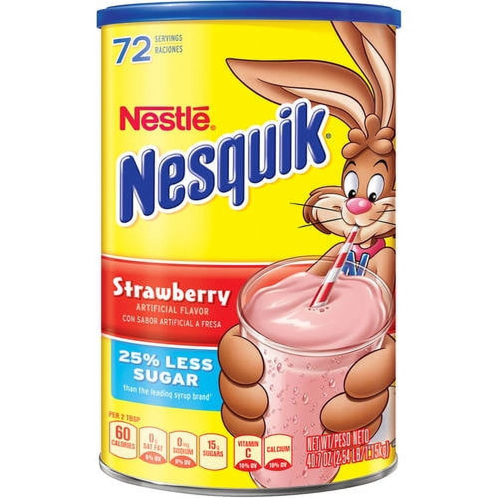 Nestle Nesquik Strawberry Flavor Powder, 40.7 Oz.