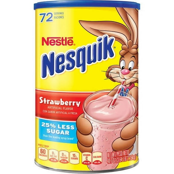 Nestle Nesquik Strawberry Flavor Powder, 40.7 Oz.