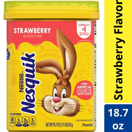 Nestle Nesquik Strawberry Flavor Powder Drink Mix, 18.7 oz