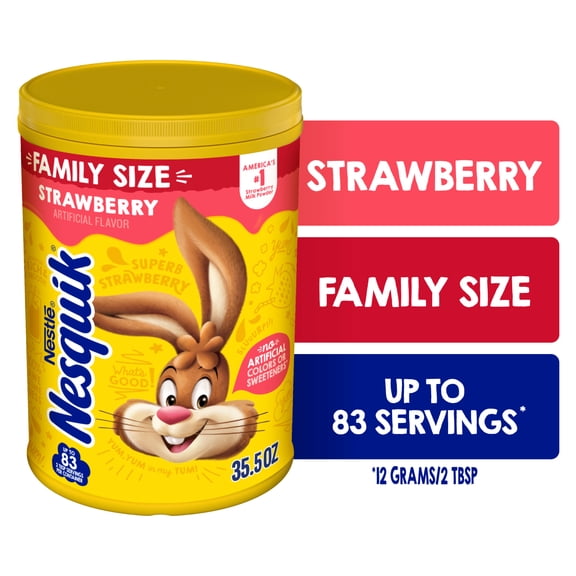Nestle Nesquik Strawberry Flavor Powder Drink Mix, 35.5 oz