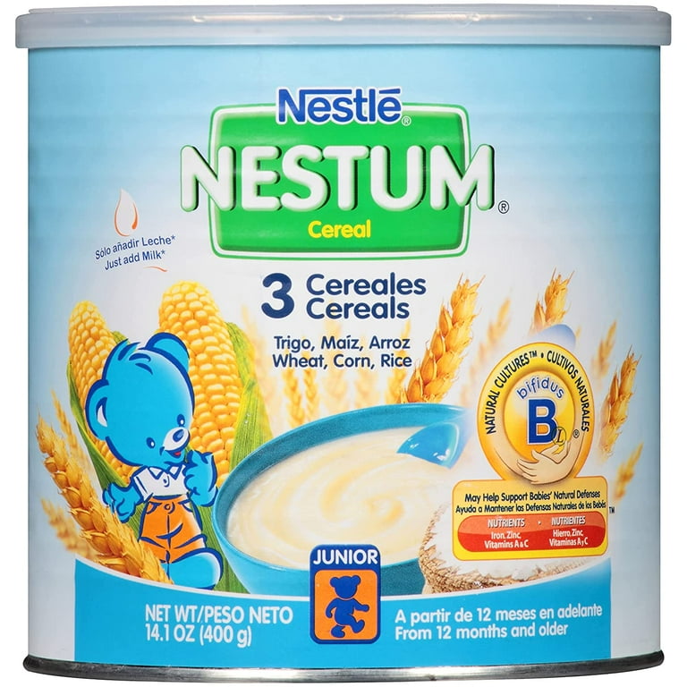 Nestle Nestum Infant Cereal, 3 Cereals, 14.1 oz (Pack of 6)