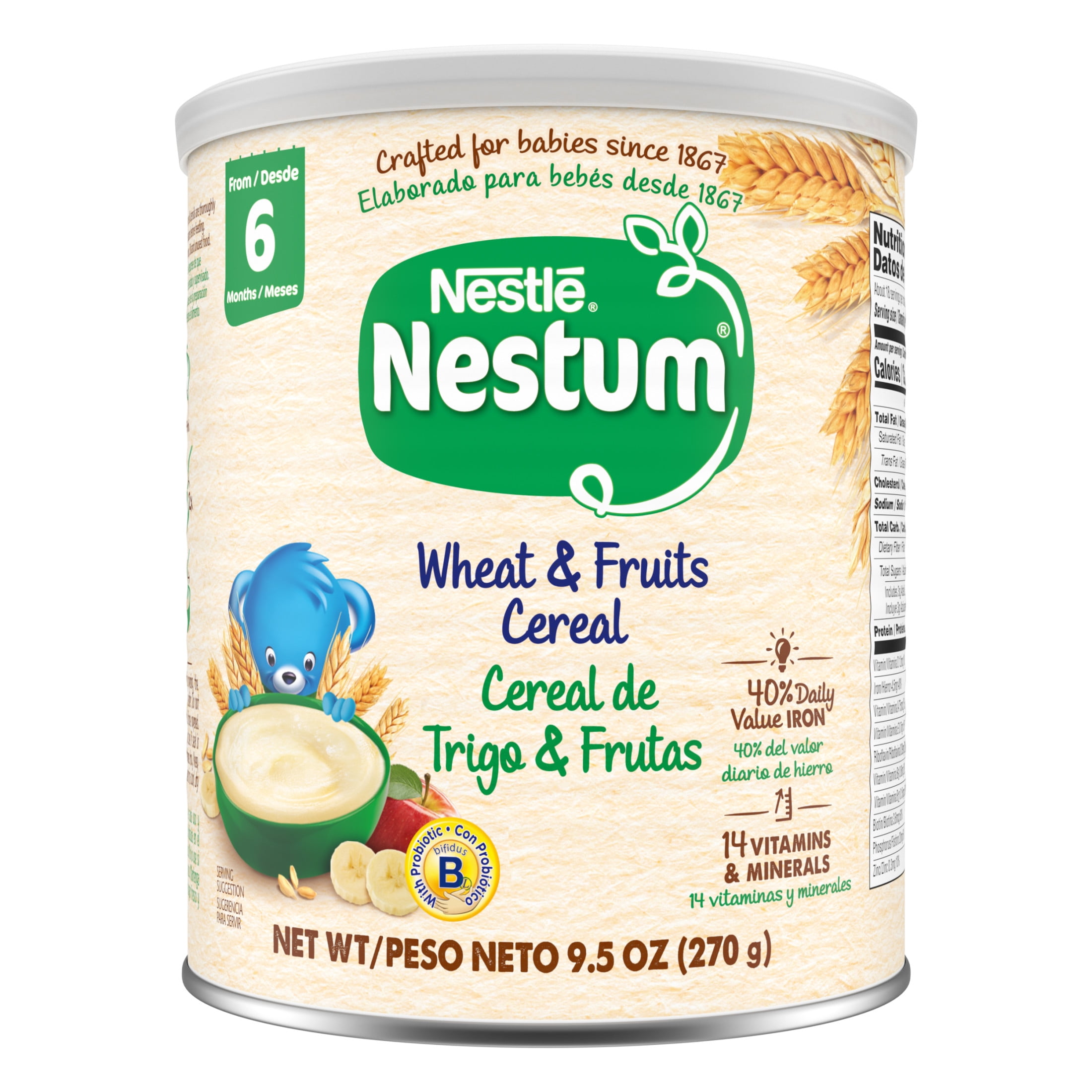 Nestle Nestum Infant Wheat & Fruit Cereal, 6+ Months Baby Cereal, Baby Meals