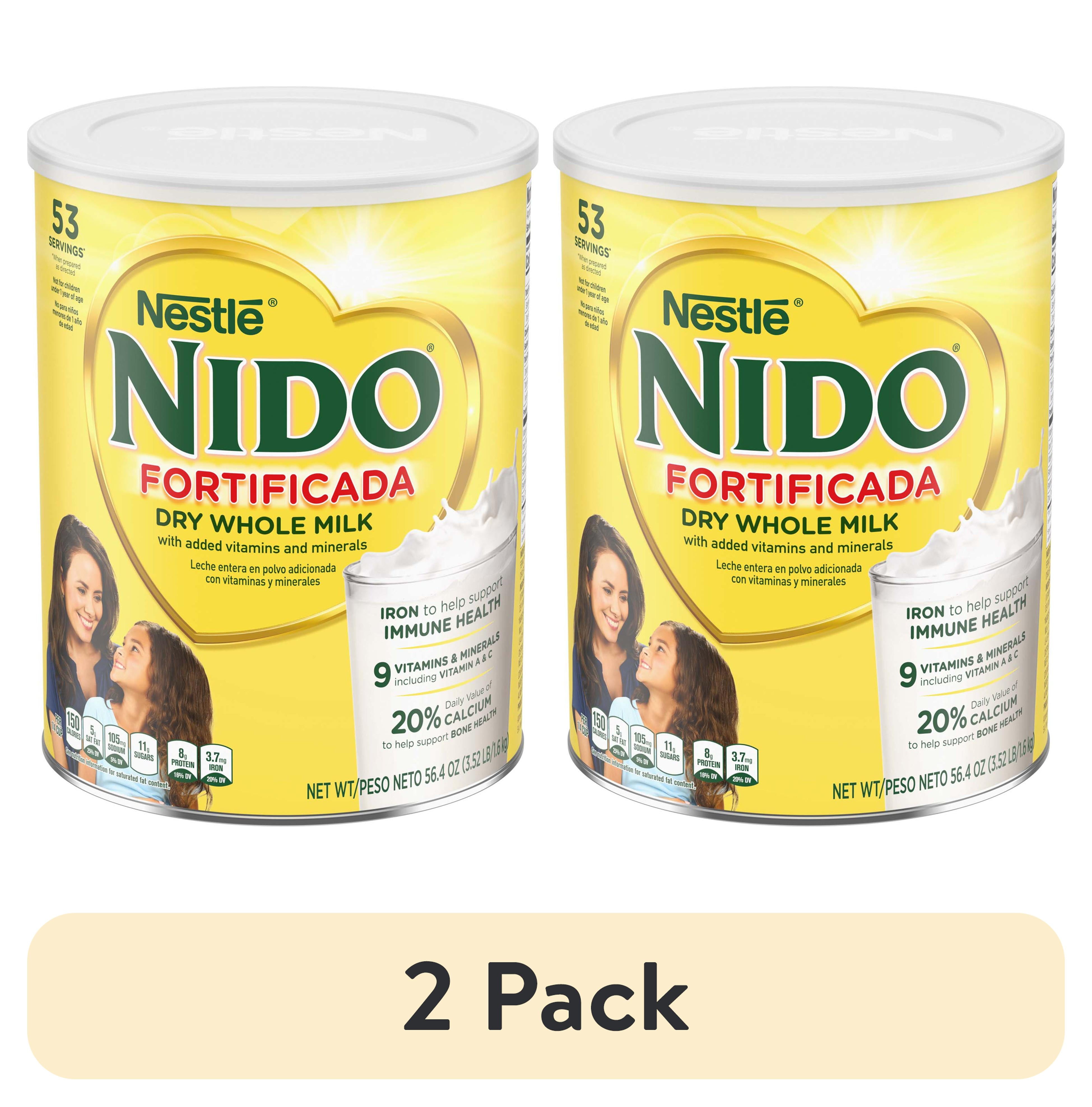 Nestle Nido Fortificada Powdered Drink Mix, Dry Whole Milk Powder, 56.4 oz